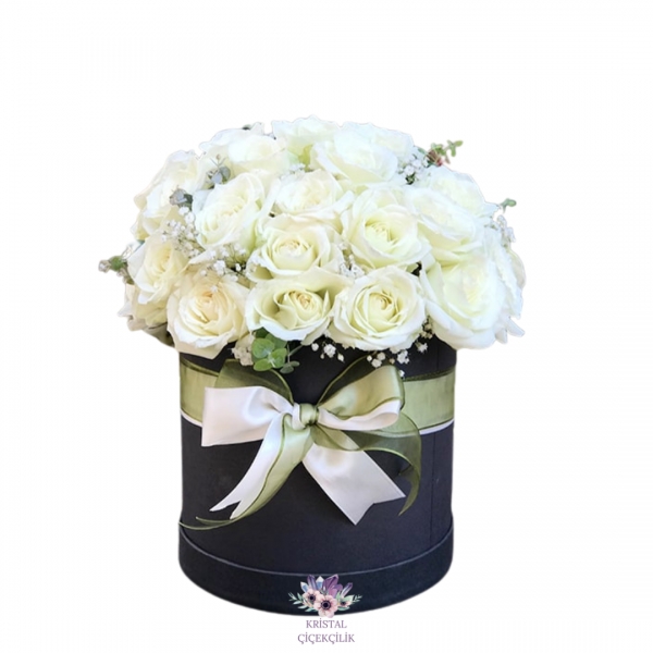  Antalya Çiçek Beyaz Gül Kutusu
