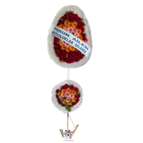  Antalya Çiçek İkili Model Katlı Çelenk