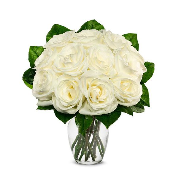 Antalya Çiçekçi Vazoda 12 Beyaz Gül