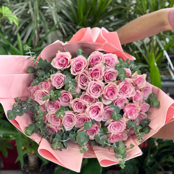 Antalya Çiçekçi - 41 Adet Deluxe Pembe Gül Buketi