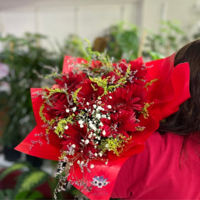 Antalya Çiçekçi Kırmızı Gerbera Buketi