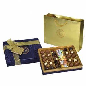  Antalya Çiçek Siparişi - Bolçi Saten Lacivert Kutu 500g