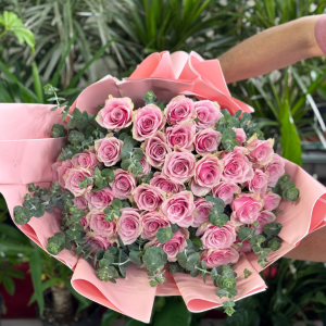 Antalya Çiçekçi - 41 Adet Deluxe Pembe Gül Buketi